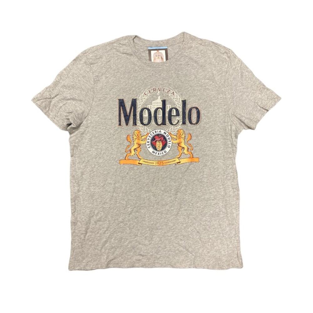 Modelo Grey - Licensed Men's Beverage Comfortable Lightweight Tagless Short Slee
